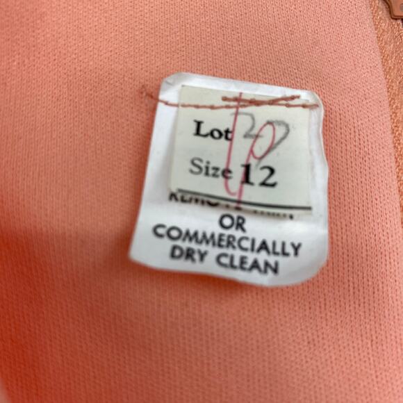 Vintage 60s 70s Maxi Dress Peach Empire Waist Renaissance Womens Size Small - Picture 10 of 12